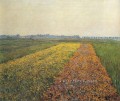 ジュヌヴィリエの黄色い畑の風景 ギュスターヴ・カイユボット